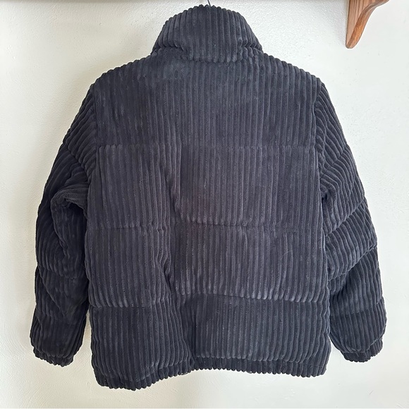 NWOT Koolaburra By Ugg Black Brushed Corduroy Puffer Coat Jacket Size S - Picture 2 of 6